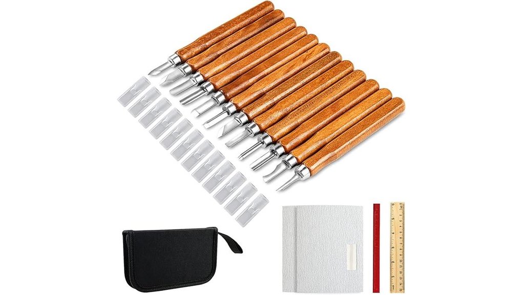 20 piece wood carving set