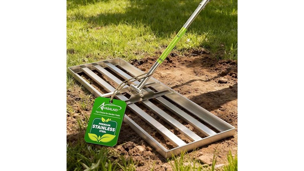 adjustable heavy duty lawn rake