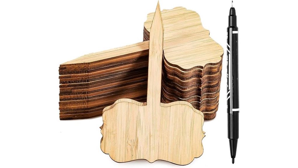 bamboo plant labels set