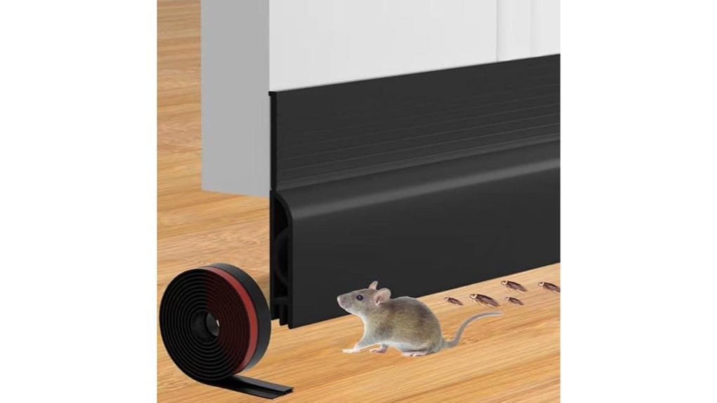 black door draft stopper