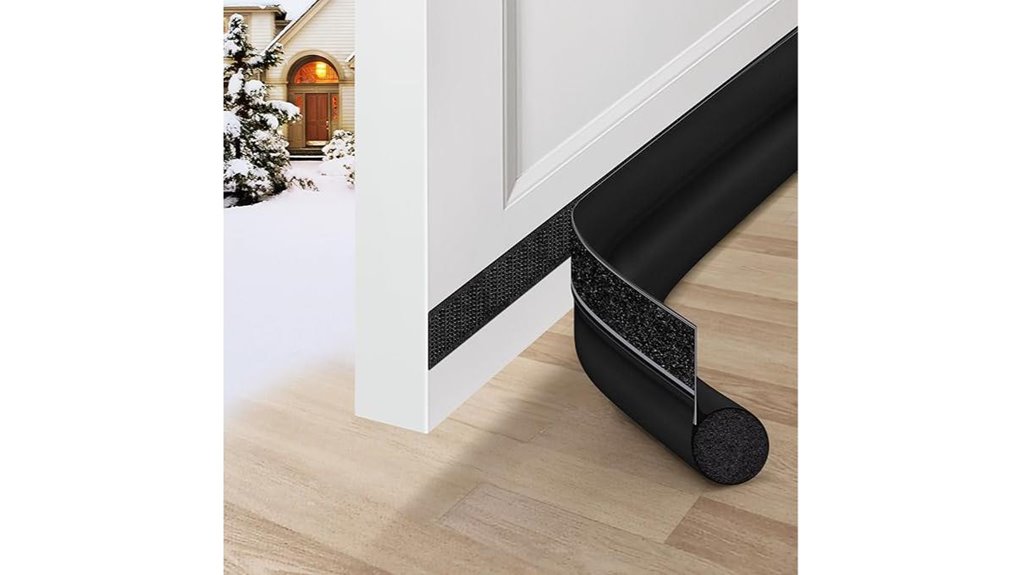 black door draft stopper