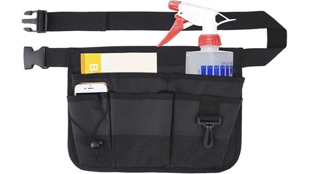 black gardening tool bag