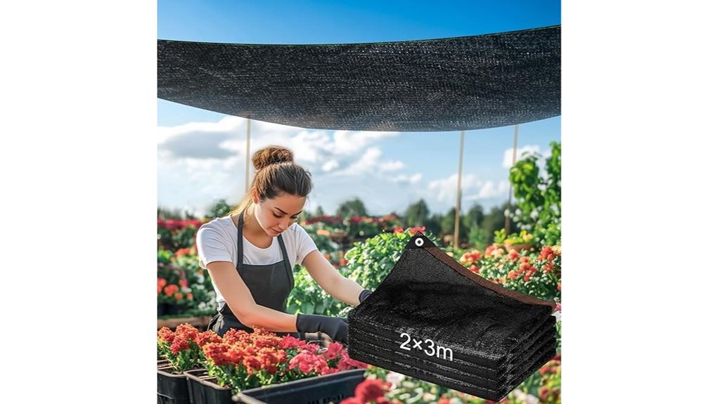 black mesh sunblock tarp