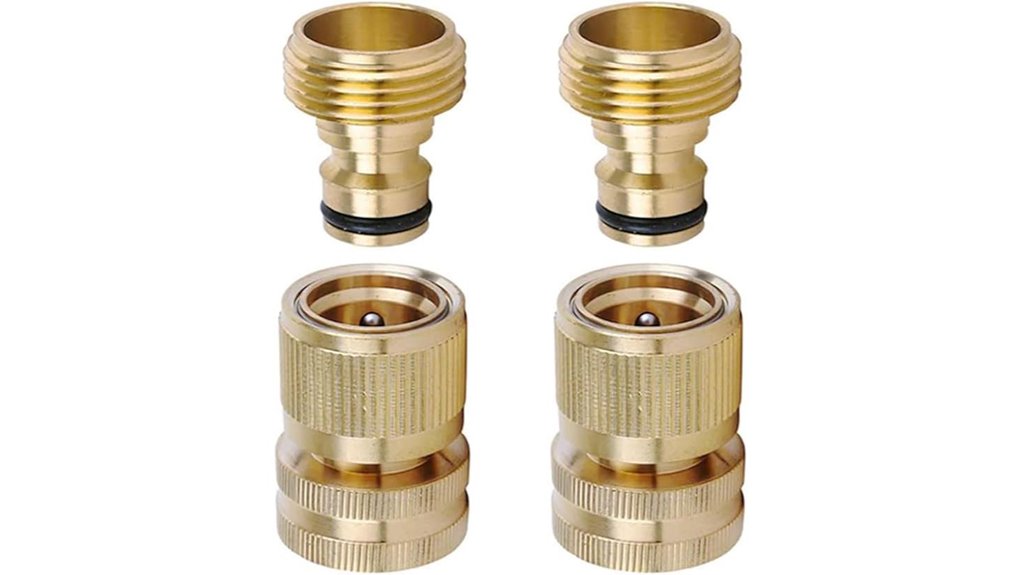 brass hose connectors set