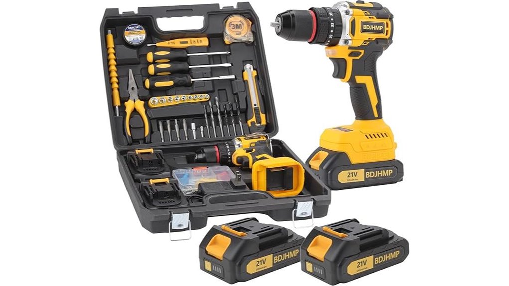 brushless cordless drill set
