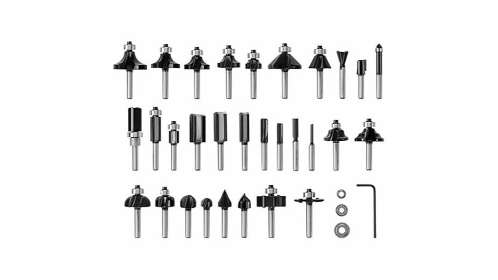 carbide tipped router bit set