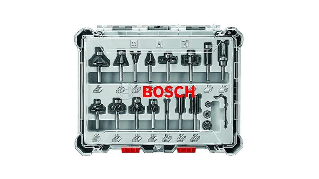 carbide tipped router bit set