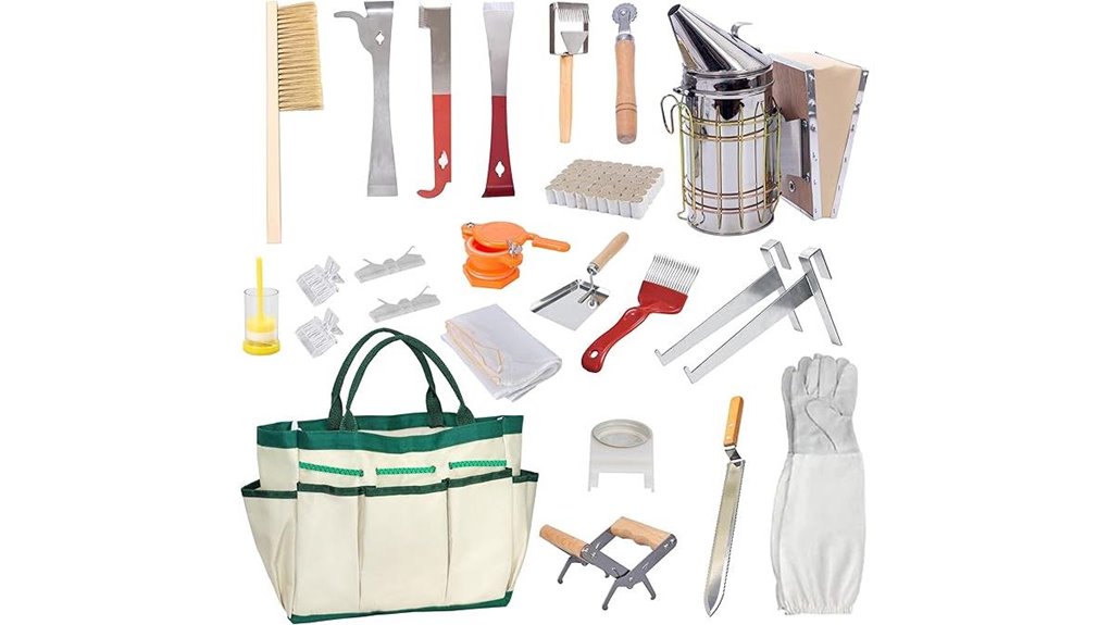 comprehensive beekeeping tools set