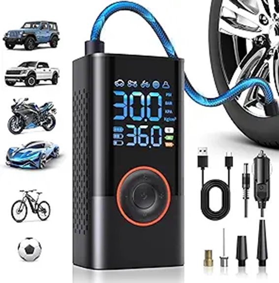 cordless tire inflator device