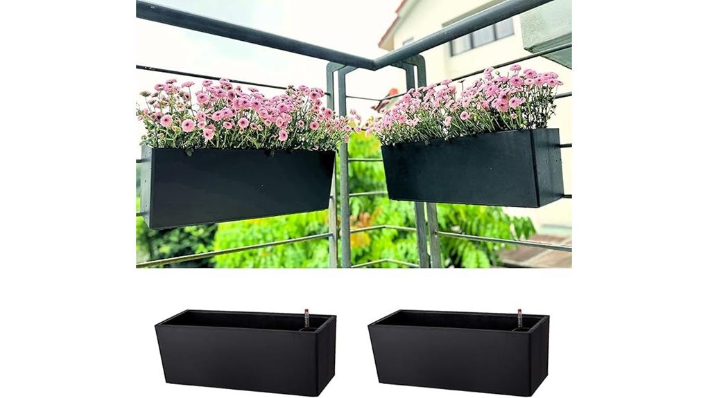 deck railing planters set