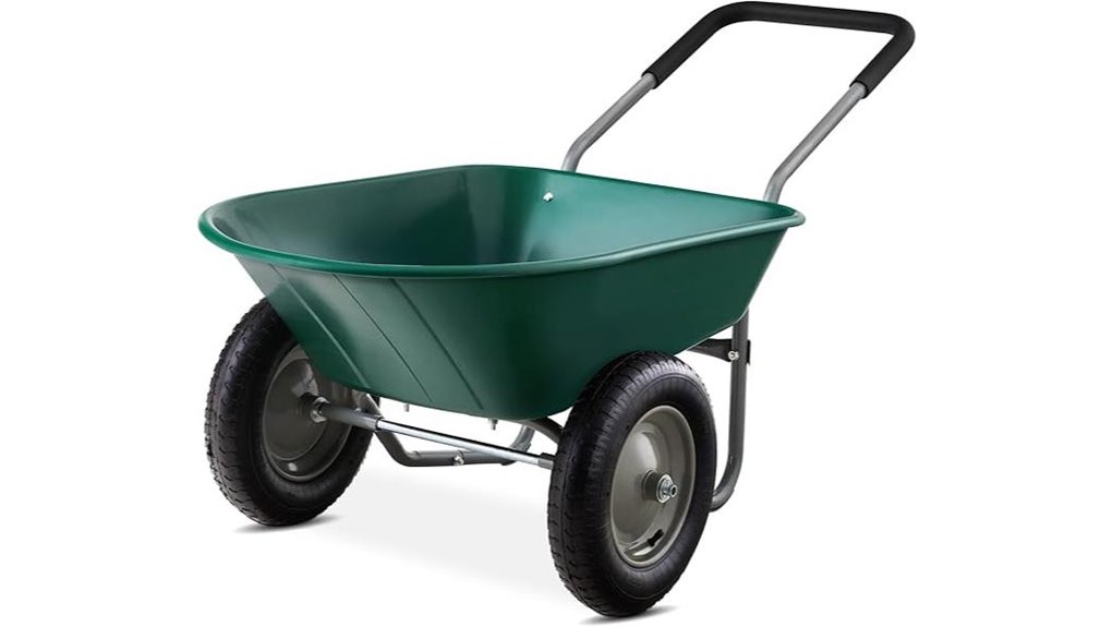 dual wheel garden cart