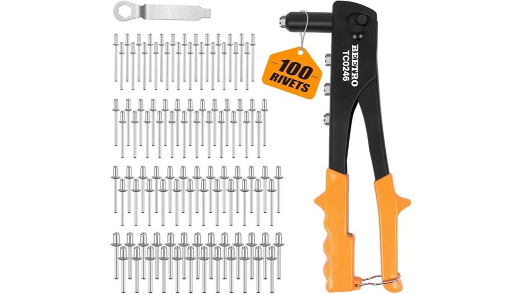 durable riveter with accessories