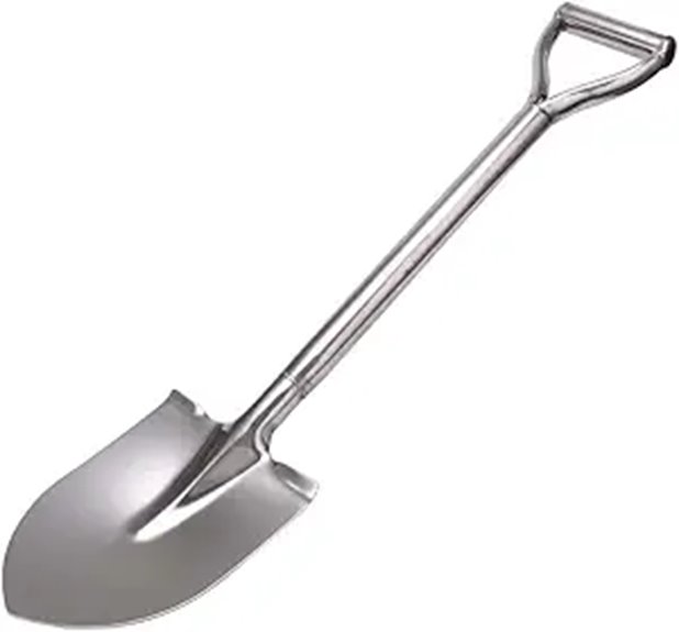 durable stainless steel shovel