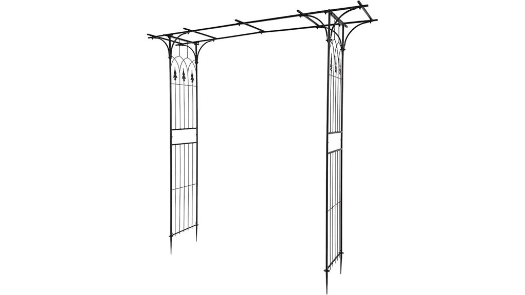 elegant black garden arbor