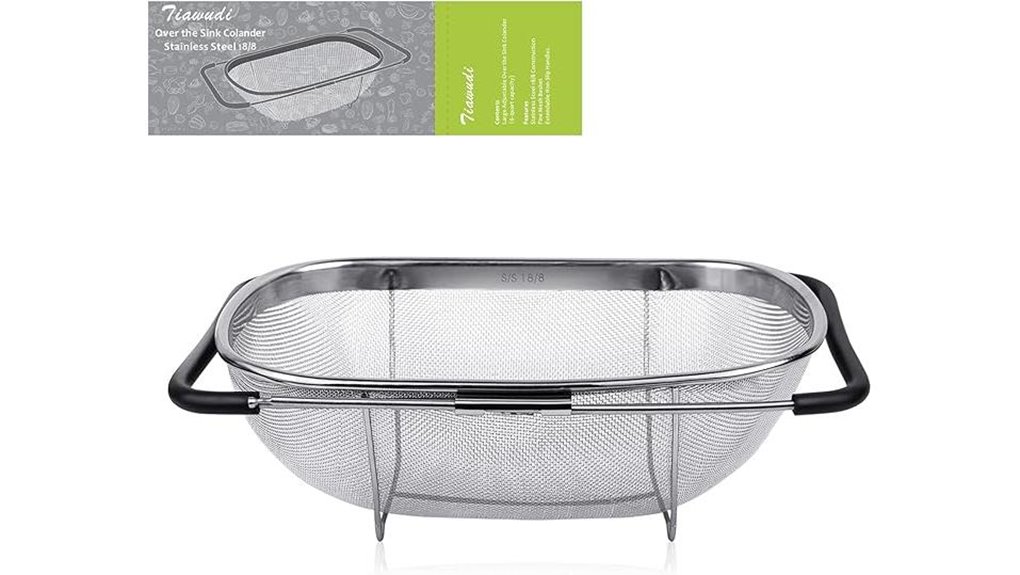 expandable over sink colander