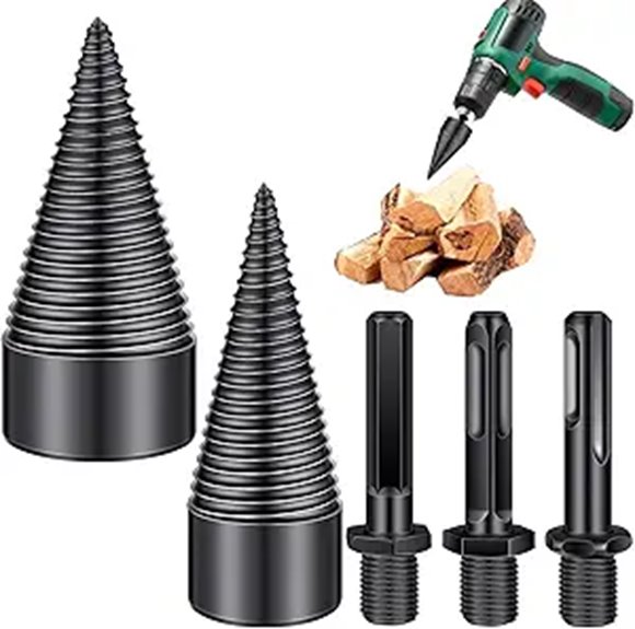 firewood splitting drill bits