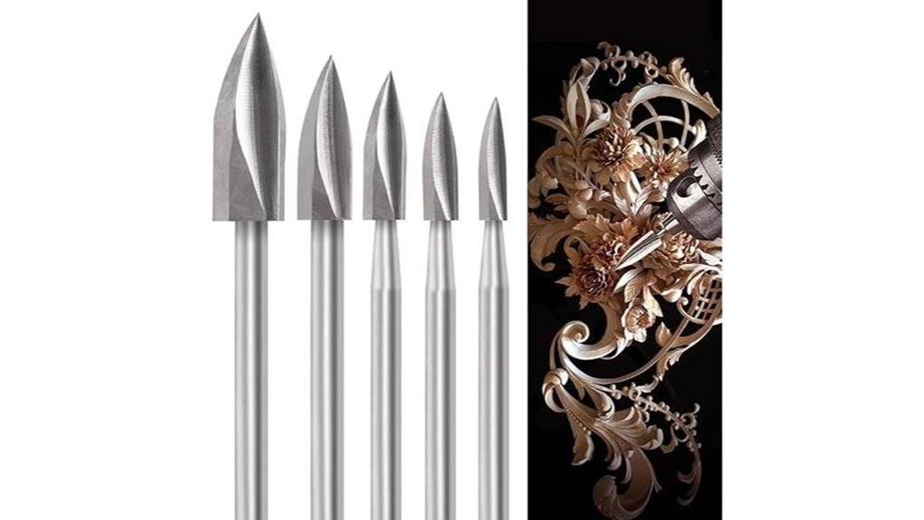 five piece wood carving set