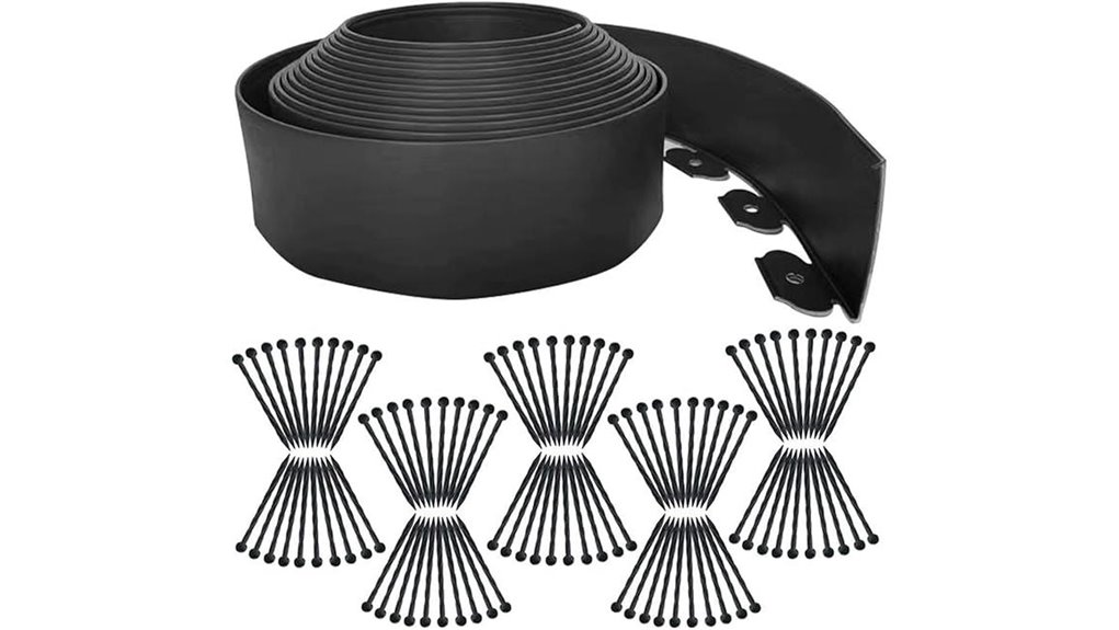 flexible black garden borders