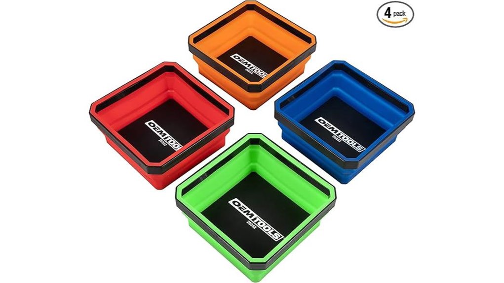 foldable magnetic tray set