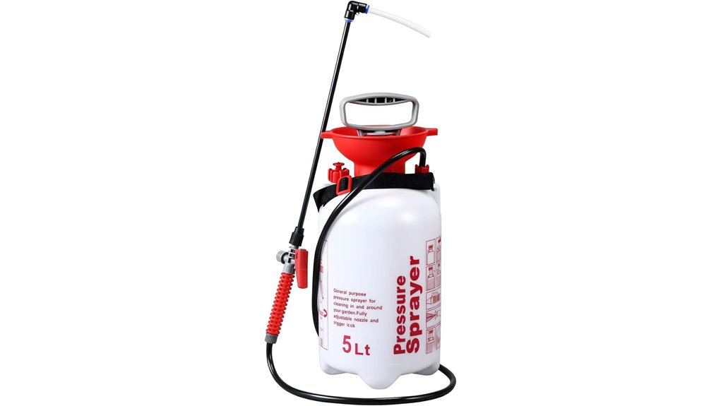 garden pump sprayer red