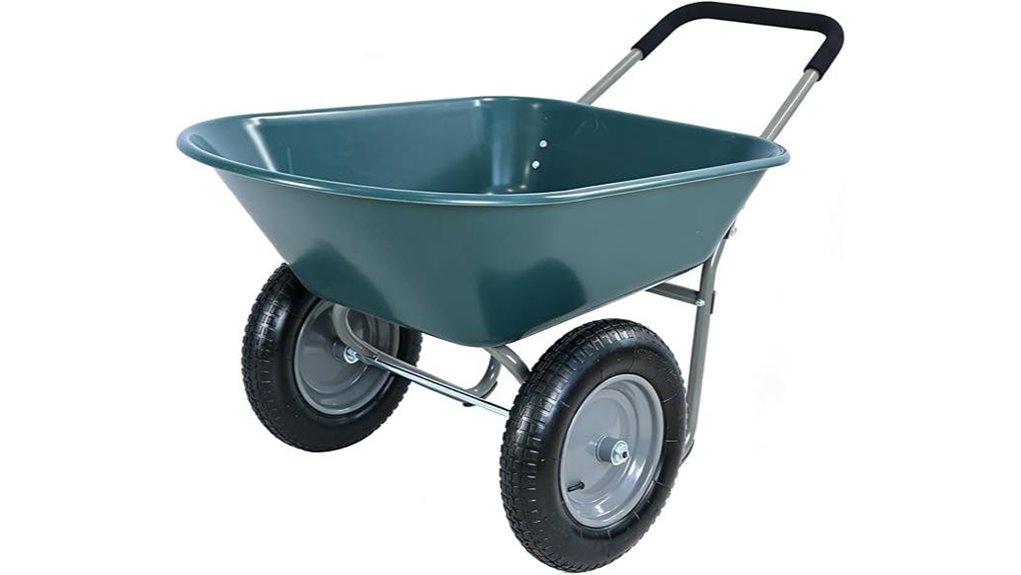 heavy duty dual wheelbarrow