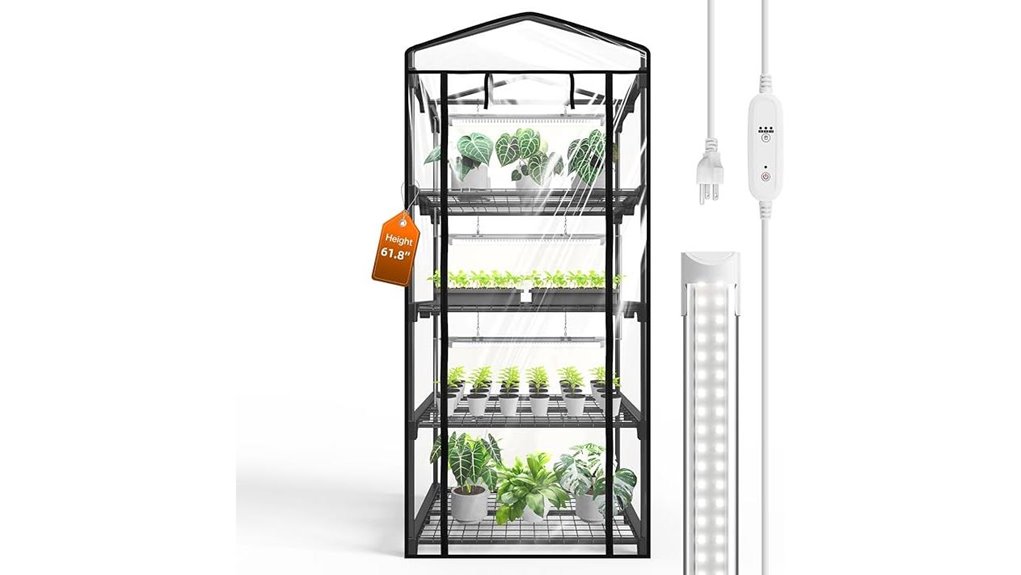 indoor greenhouse with lights