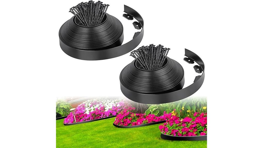 landscape edging with spikes