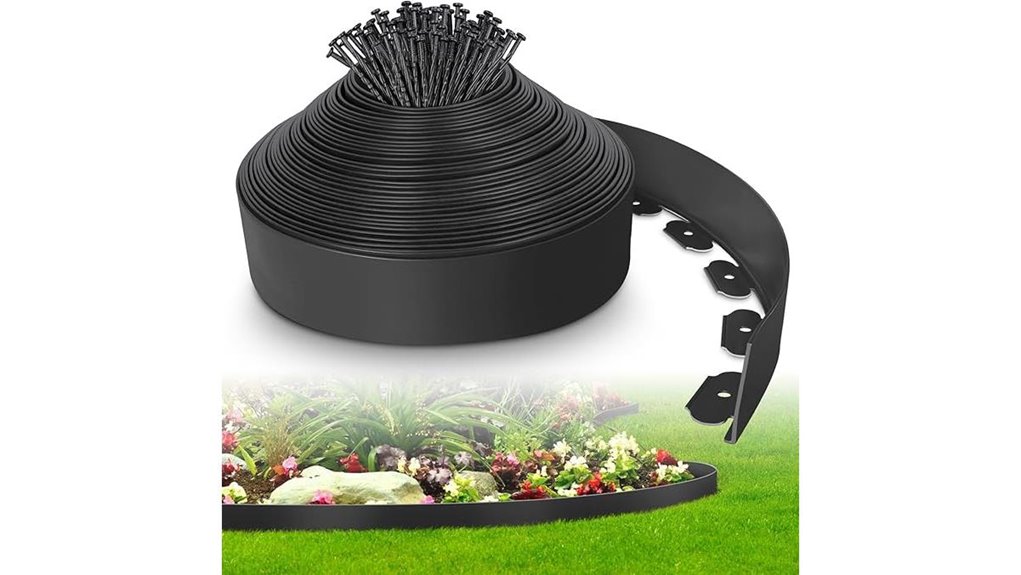 landscape edging with spikes