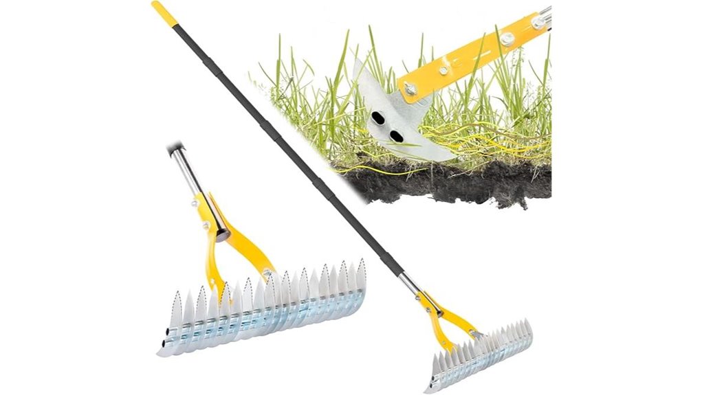 lawn thatch rake 74 inch