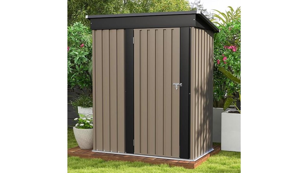 lockable outdoor storage shed