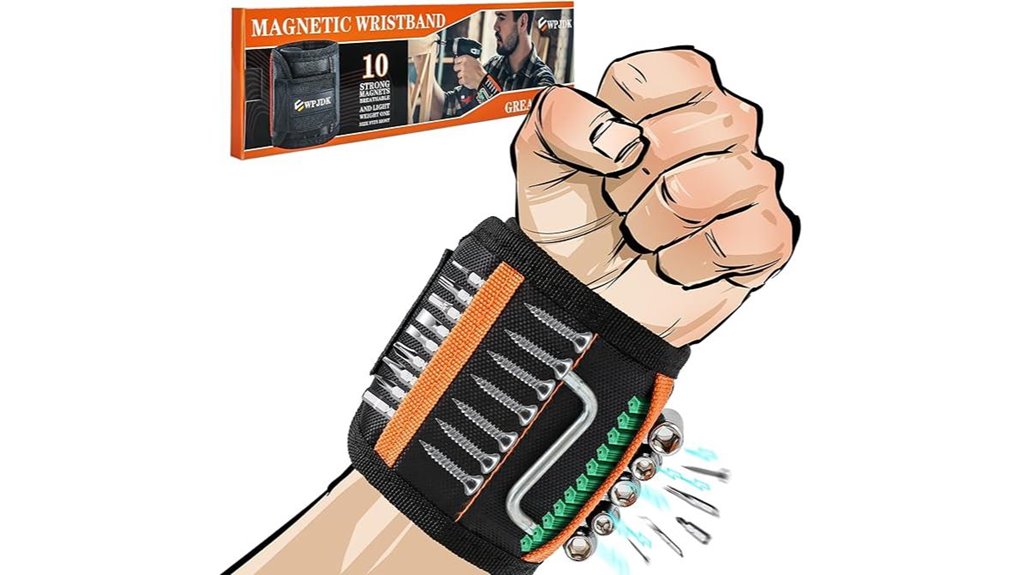 magnetic wristband for tools