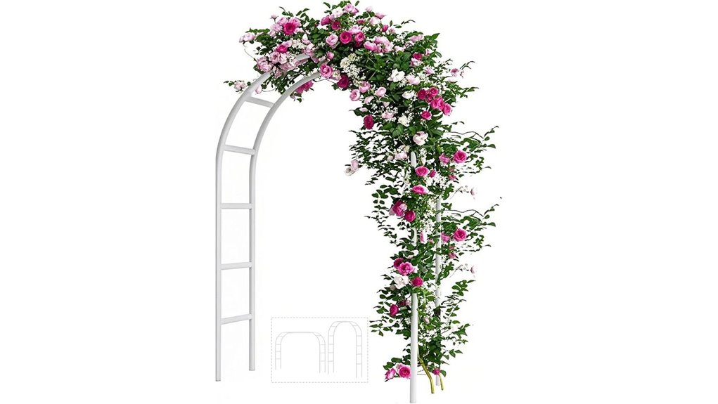 metal garden arch trellis
