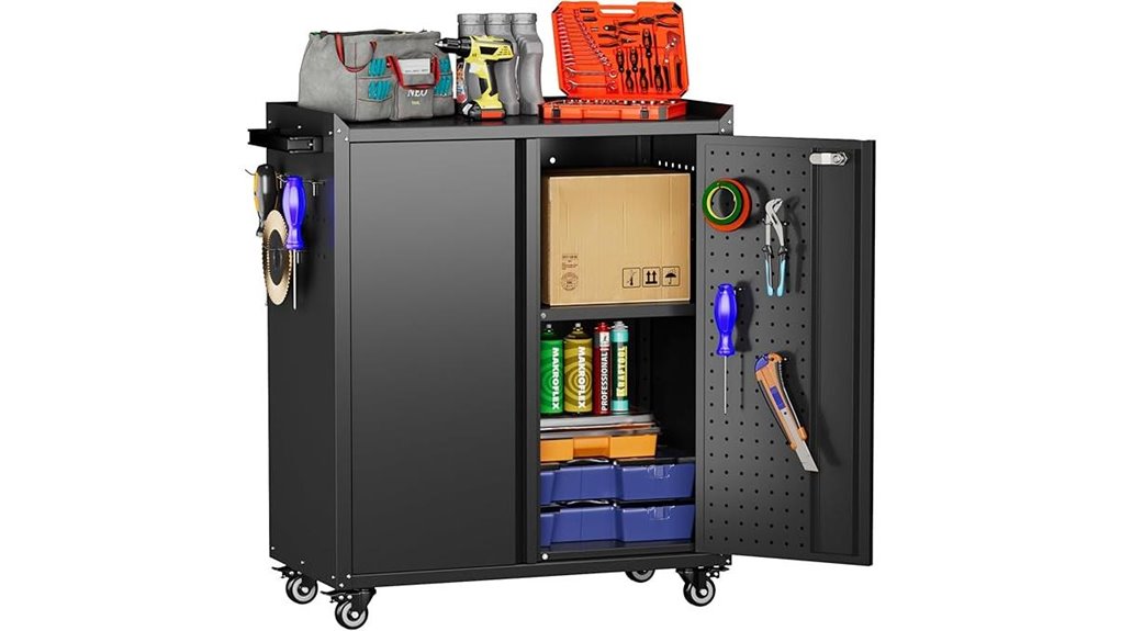 mobile metal tool cabinet
