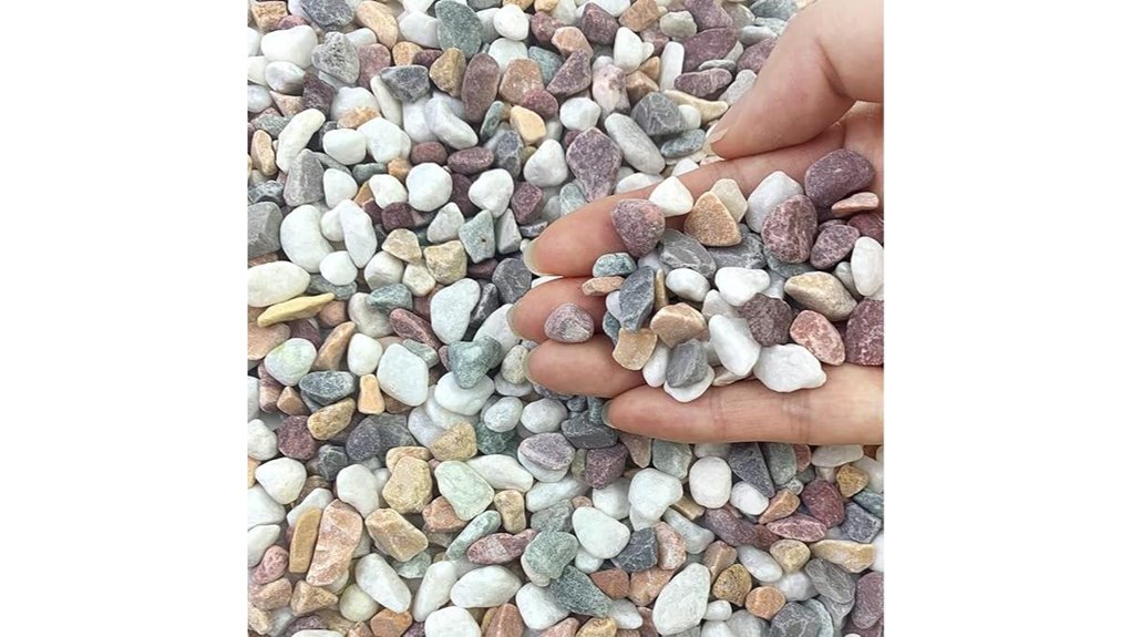 natural mixed color pebbles