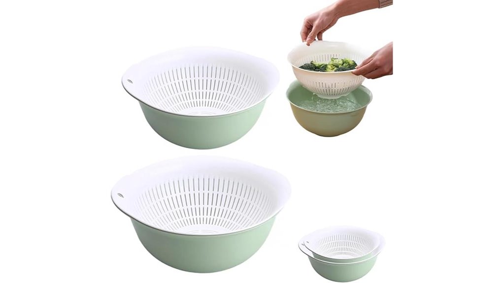nesting plastic colander set
