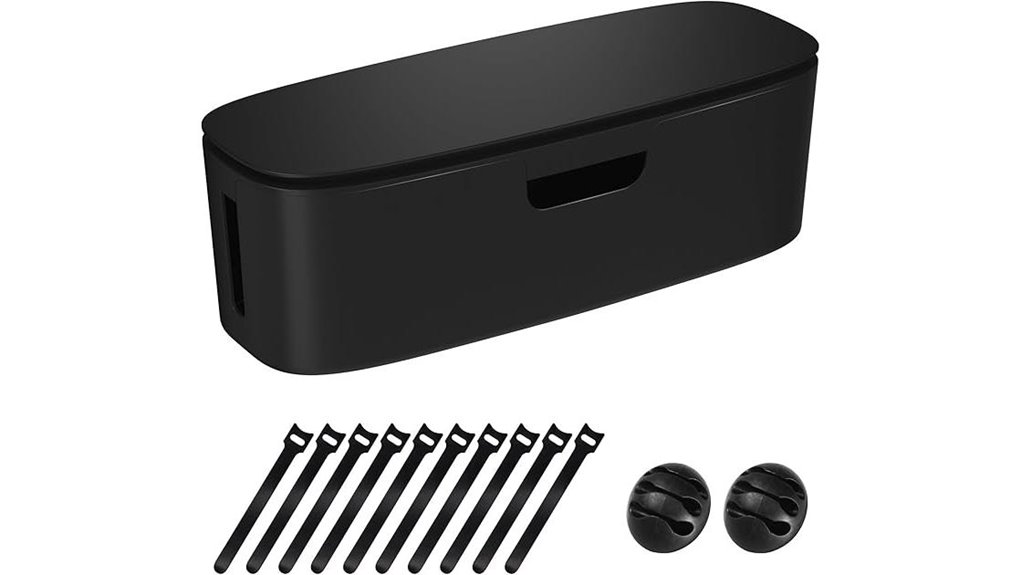 organize cords neatly indoors