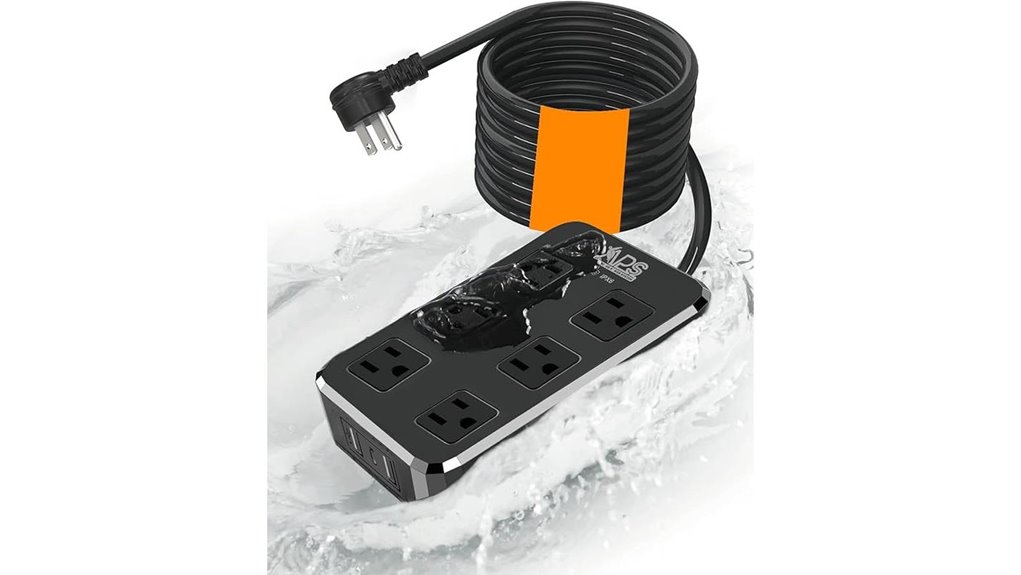 outdoor extension cord power strip