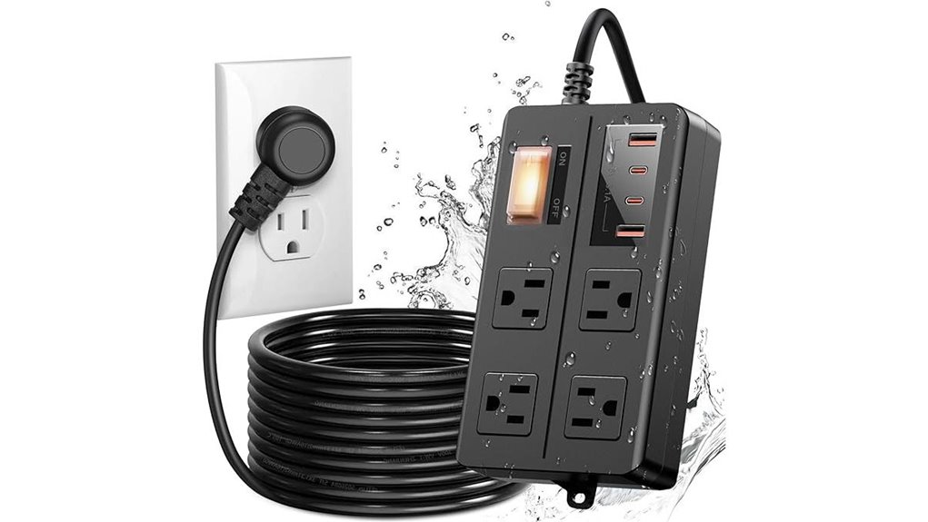 outdoor surge protector with usb
