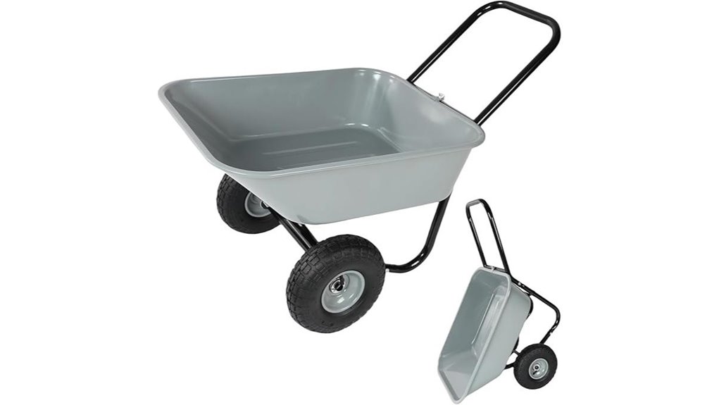 pneumatic tire garden wheelbarrow
