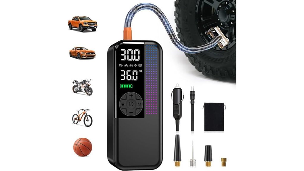 portable compressor with light