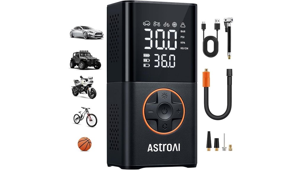 portable cordless tire inflator