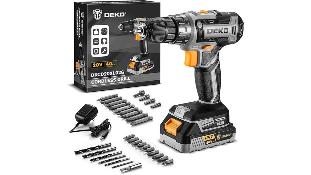 powerful cordless drill set