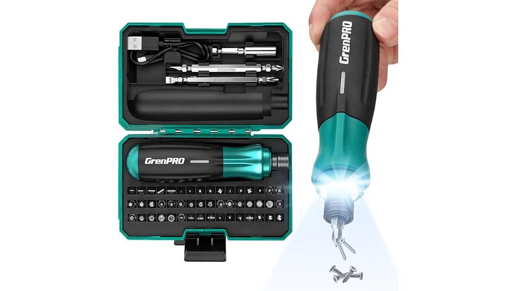 rechargeable screwdriver with bits