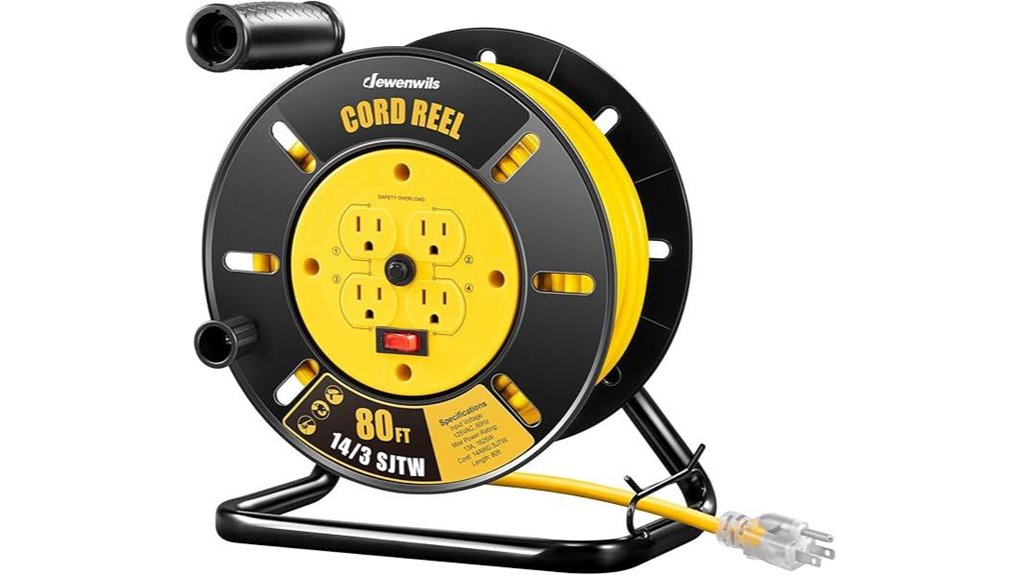 retractable 80ft extension cord
