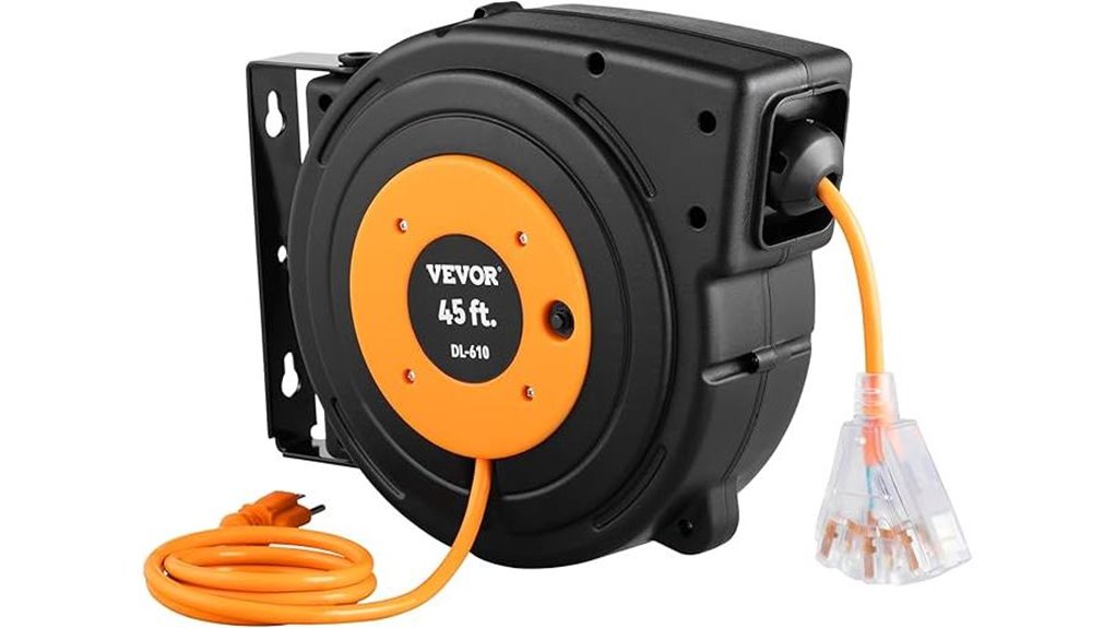 retractable power cord reel