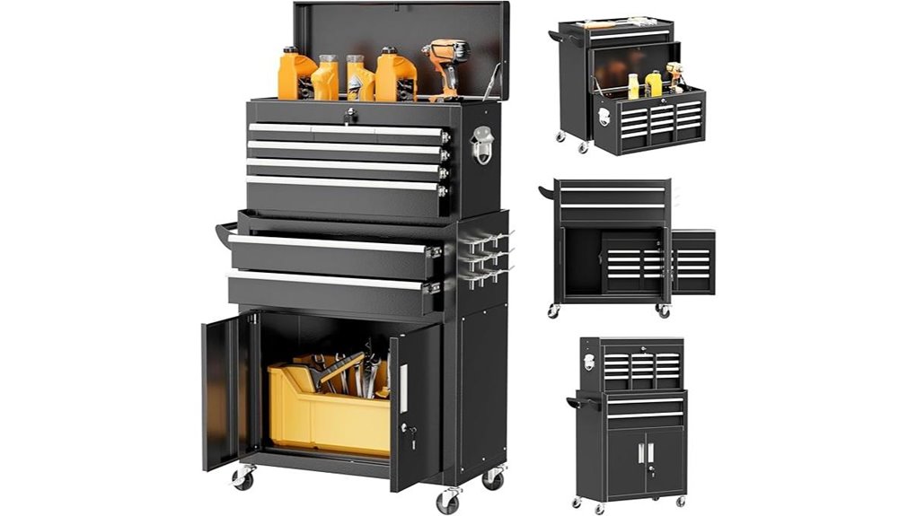rolling tool chest black