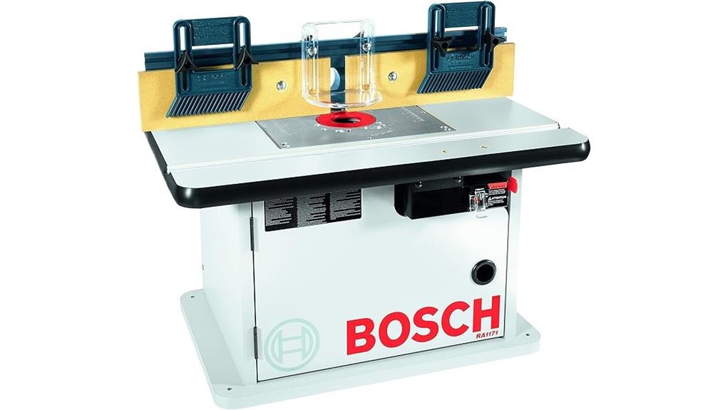 router table with dust collection