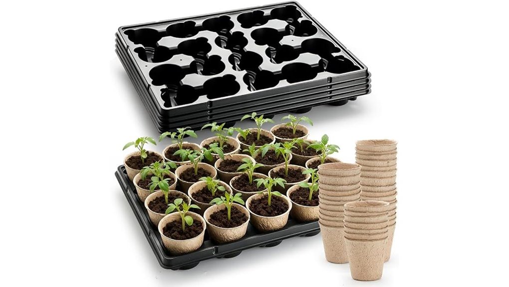 seedling trays and pots