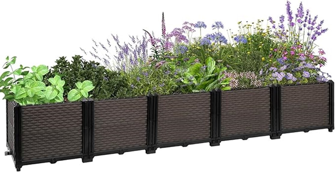 self watering garden planter box