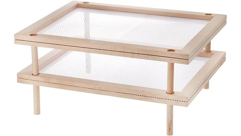 stackable wood pasta rack